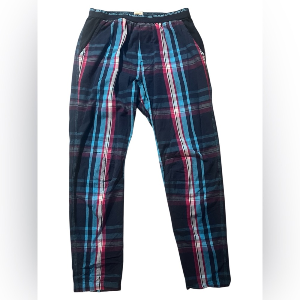 DIESEL Lounge Pants Plaid Navy Men’s Medium